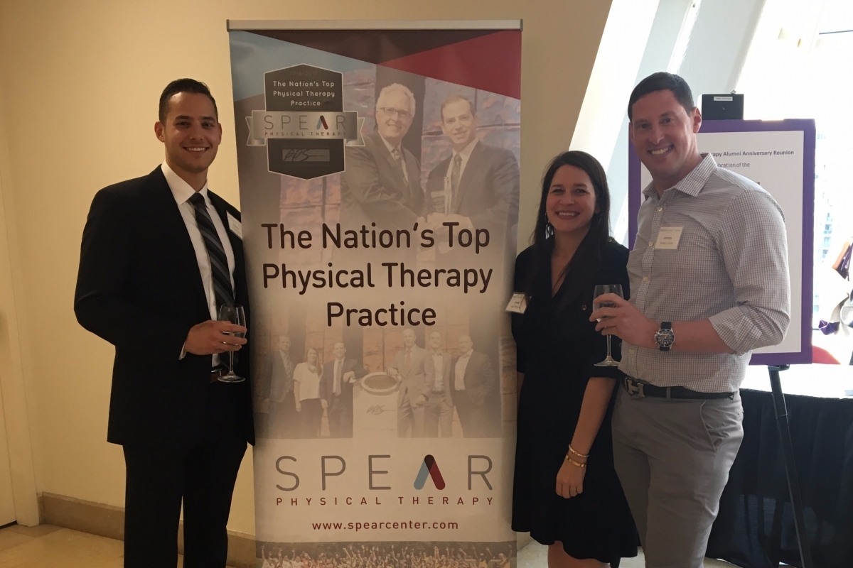 SPEAR Physical Therapy team members celebrate the New York University Doctorate of Physical Therapy's 90th Anniversary