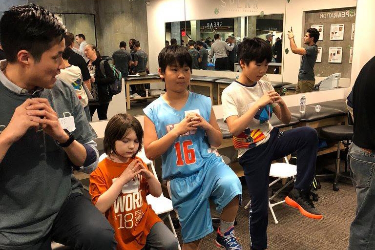 40+ young athletes participated in our free Baseball Clinic in March 2018