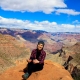 Margaret "Maggie" Strode in front of Grand Canyon