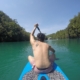 Mark Miclat paddleboarding