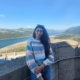 Riya Shah overlooking a mountain